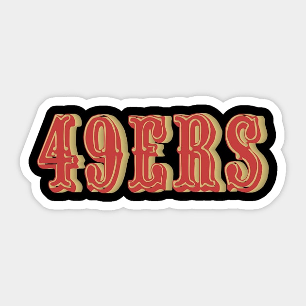 San Francisco 49ers Vintage Sticker by TheRelaxedWolf